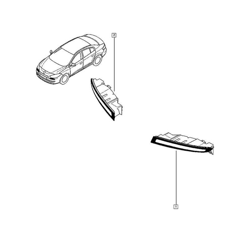 Left Front Fog Daytime Running Light 266005986r for Fluence Models 2014+ Car Led Fog Light Driver