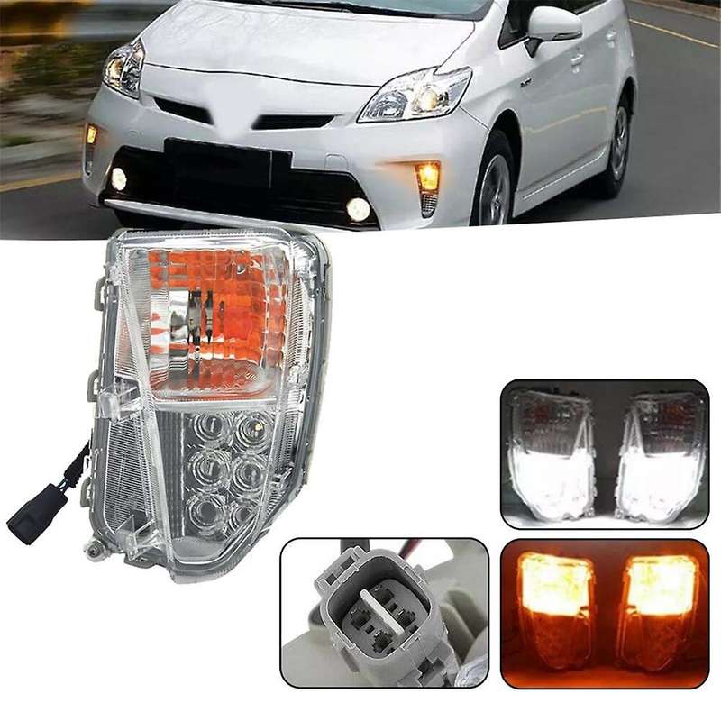 Left Front Fog Lamp LED Turn Signal Light W/Bulb 81521-47060 for Prius 2012-2015 Daytime Parking Lam