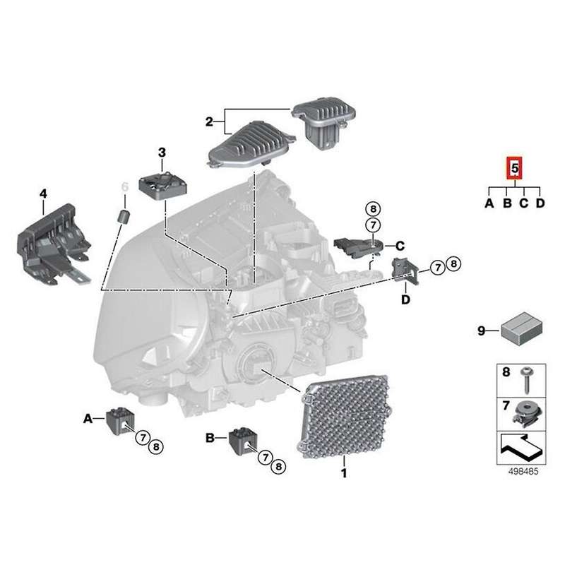 Left Front Headlight Repair Bracket Mount Kits 63119477823 for X1 X2 F39 F48 F49 17-22 Light Lamp Fi