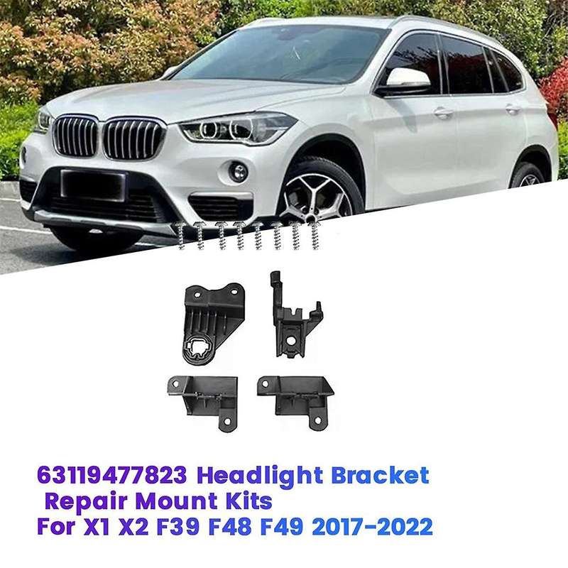 Left Front Headlight Repair Bracket Mount Kits 63119477823 for X1 X2 F39 F48 F49 17-22 Light Lamp Fi