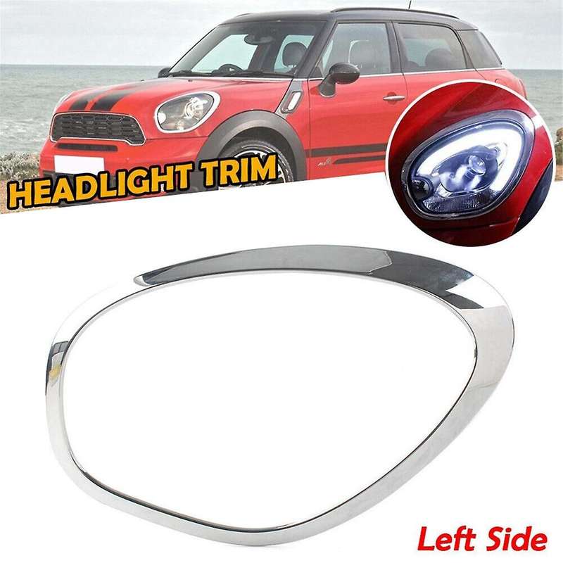 Left Front Headlight Trim Ring 51139801573 for R60 Countryman 11-16 Head Light Lamp Chrome Bezel Dec
