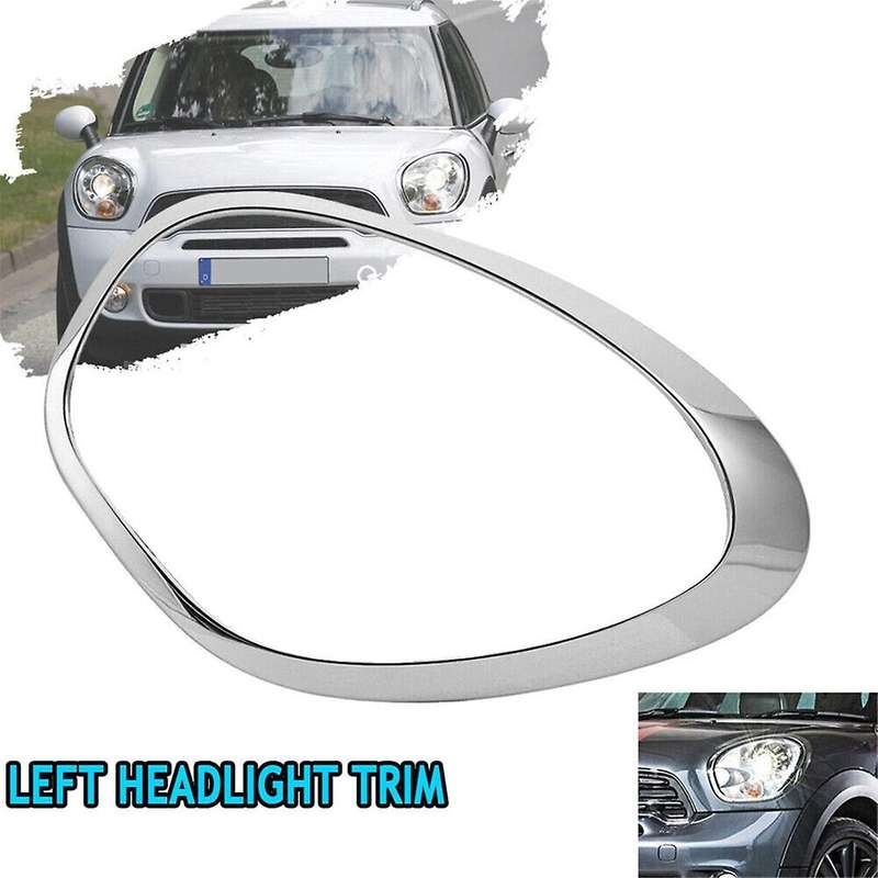 Left Front Headlight Trim Ring 51139801573 for R60 Countryman 11-16 Head Light Lamp Chrome Bezel Dec