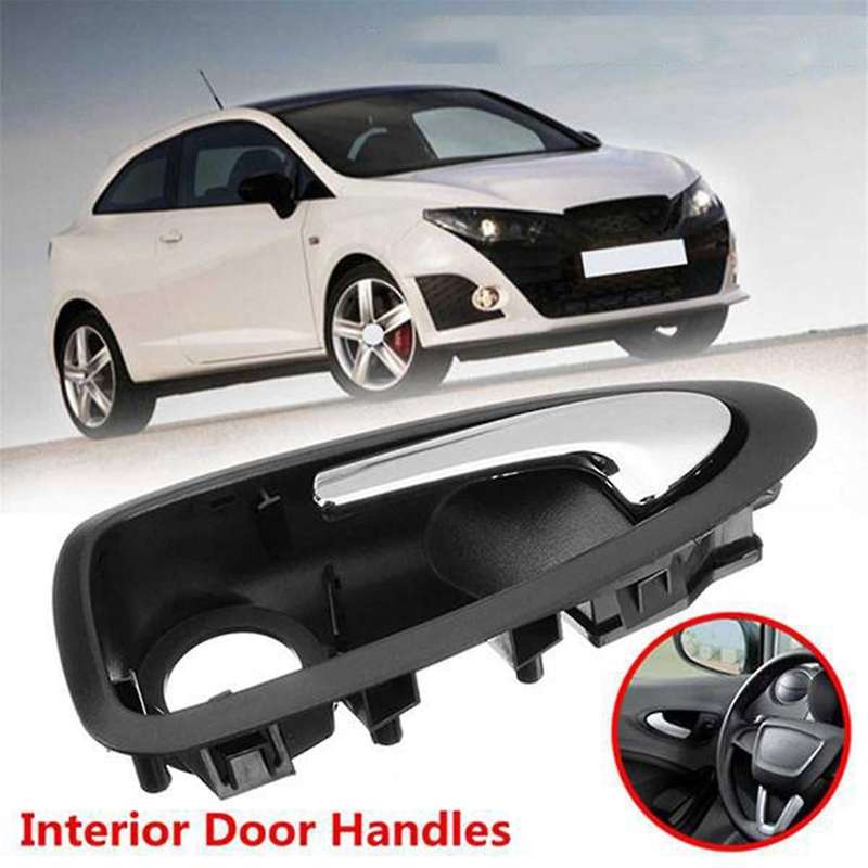 Left Front Inside Door Handles 6J0837113A 6J0837113K for Seat 2009-2017 Car Handle Chrome Gloss Deco