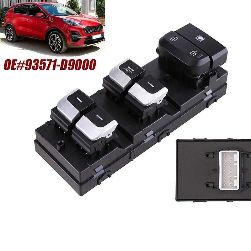 Left Front Power Window Glass Lift Button Switch 93571-d9000 for 2017-2021 Auto Main Window Switch A