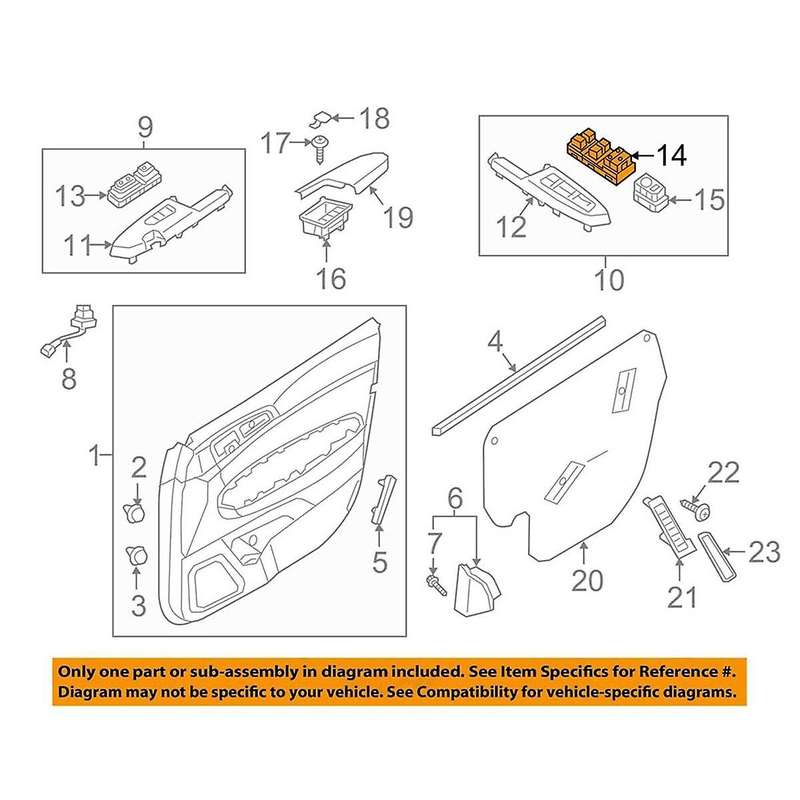 Left Front Power Window Glass Lift Button Switch 93571-d9000 for 2017-2021 Auto Main Window Switch A
