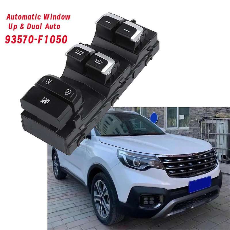 Left Front Power Window Main Switch Assembly 93570-f1050 for 2015-2018 Dual Auto Window Glass Lift B