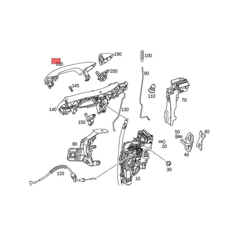Left Front Outside Door Handle Inductive Smart A0997604701 for - W205 W222 W217 C190 Car Side Door P