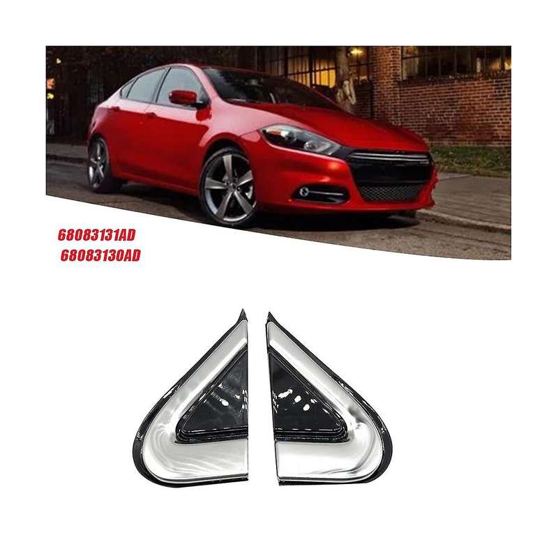 Left Front Window A-Pillar Triangle Trim Plate 68083131AD for 2012-2016 Chrome Triangle Cover Panel