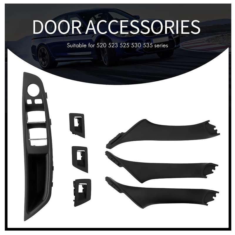 Left Hand Drive for 5 Serie F10 F11 520 525 Car Interior Door Handle Inner Door Panel Pull Trim Cov