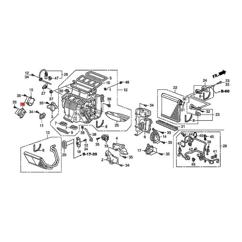 Left Main HVAC Heater Blend Door Actuator 79160-TK4-A41 604-875 for TL ZDX 09-14 Odyssey 11-17 Dampe