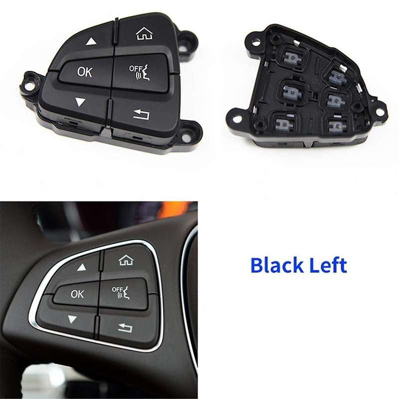 Left MultiFunction Steering Wheel Control Switch Buttons for C GLC Class A0999050200 A0999050300 Bla