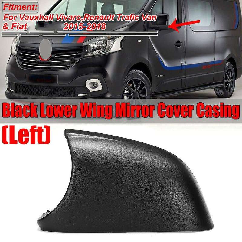 Left Lower Wing Mirror Cover Casing Bottom for Vivaro Trafic Talento Van 2015-2018