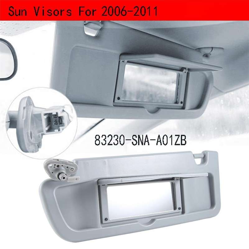 Left Passenger Side Sun Visors for 2006-2011 Visor Assembly 83230--A01ZB