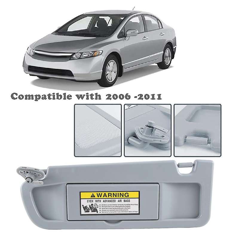 Left Passenger Side Sun Visors for 2006-2011 Visor Assembly 83230--A01ZB