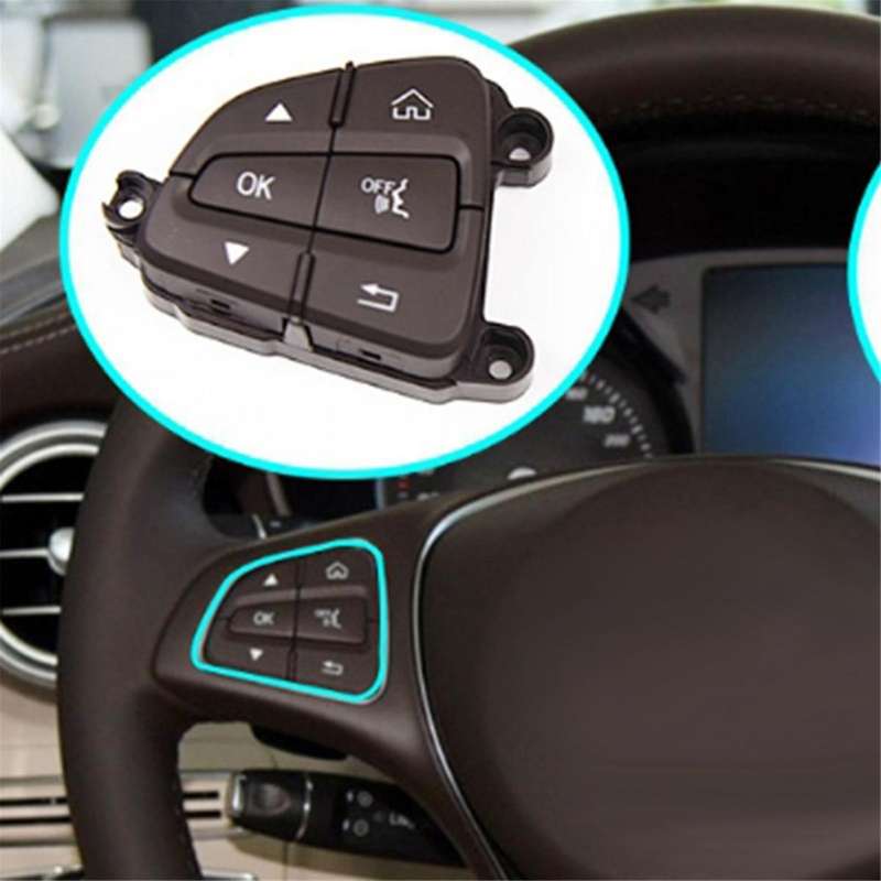 Left MultiFunction Steering Wheel Control Switch Buttons for C GLC Class A0999050200 A0999050300 Bro