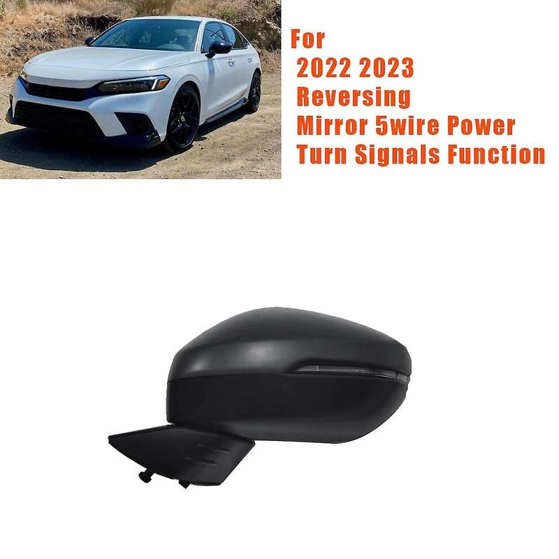 Left Outside Rear View Mirror Assembly for 2022 2023 Reversing Mirror 5-wire W/ Power Turn Signals F