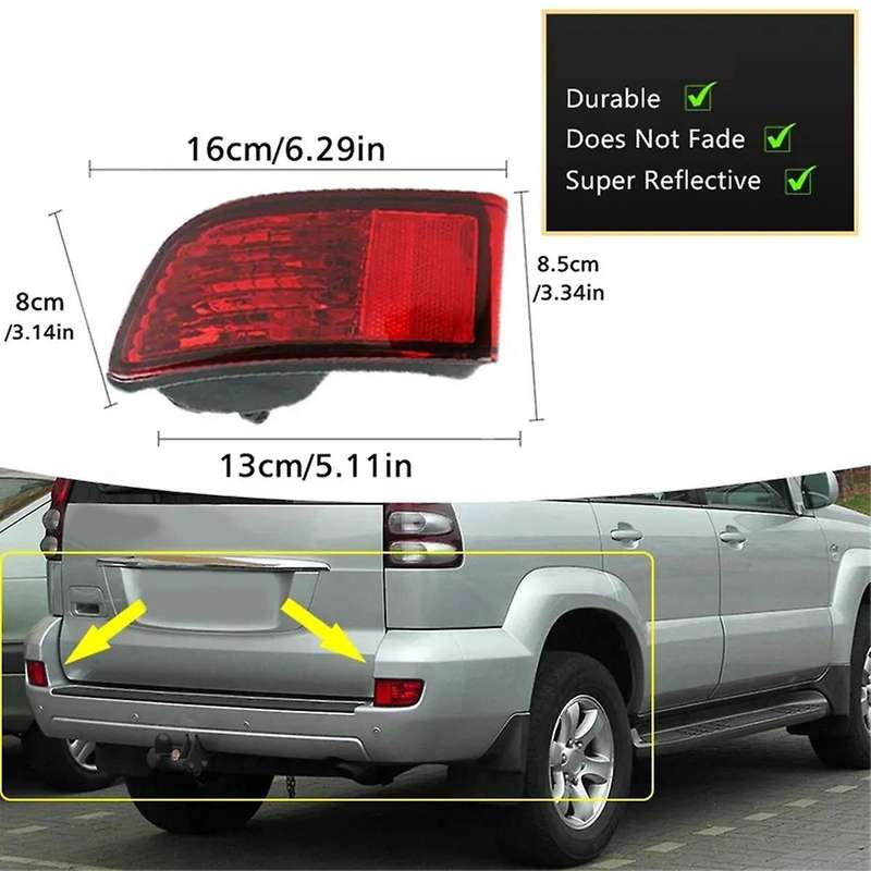 Left Rear Bumper Light Reflector Lamp for Land Cruiser Prado 120 Series Grj120 Trj120 Fj120 81591-60