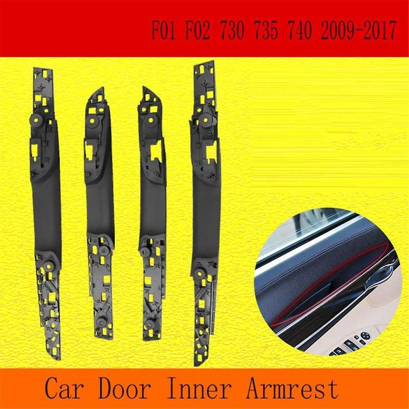 Left Rear Car Door Inner Armrest Interior Door Handle Panel for 7 Series F01 F02 730 735 740 2009-2