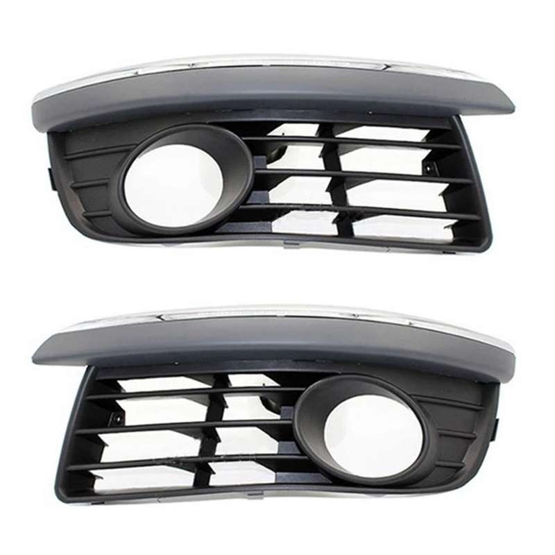 Left Right Bumper Fog Light Lamp Chrome Grill for V MK5 2006 2007 2008 2009 2010 1K0853665A 1K085366
