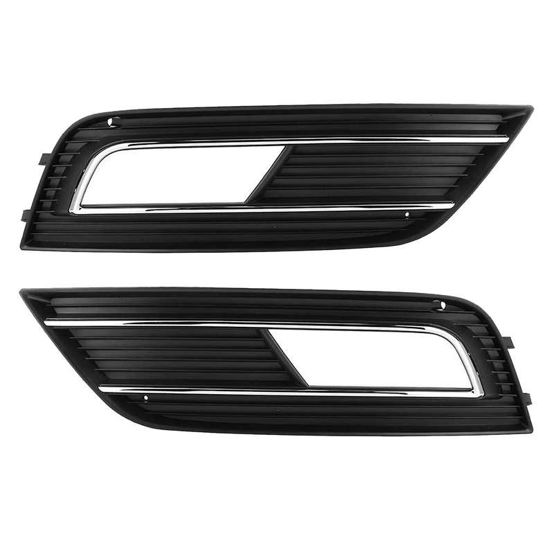 Left Right Front Bumper Fog Light Grille Grill Cover for - A4 B8 B9 2013-2016 8KD807681B 8KD807682B