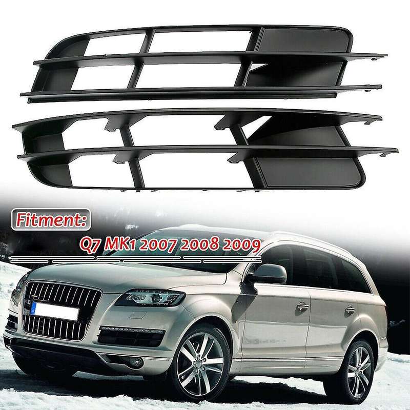 Left Right Front Bumper Lower Intake Grilles Grill Vent Trim for- 2007-2009 4L0807681 4L0807682