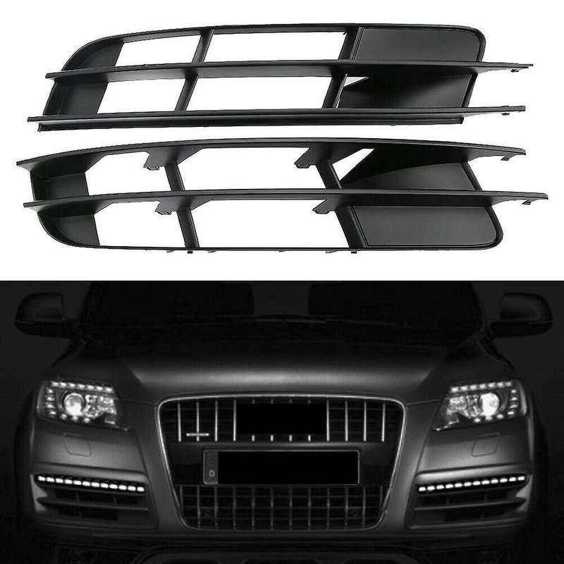 Left Right Front Bumper Lower Intake Grilles Grill Vent Trim for- 2007-2009 4L0807681 4L0807682