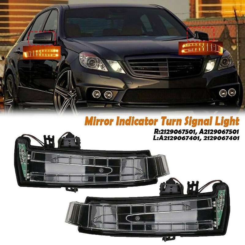 Left Right Side Mirror Indicator Turn Signal Light for C E S-Class W204 W212 W221 2007-2013