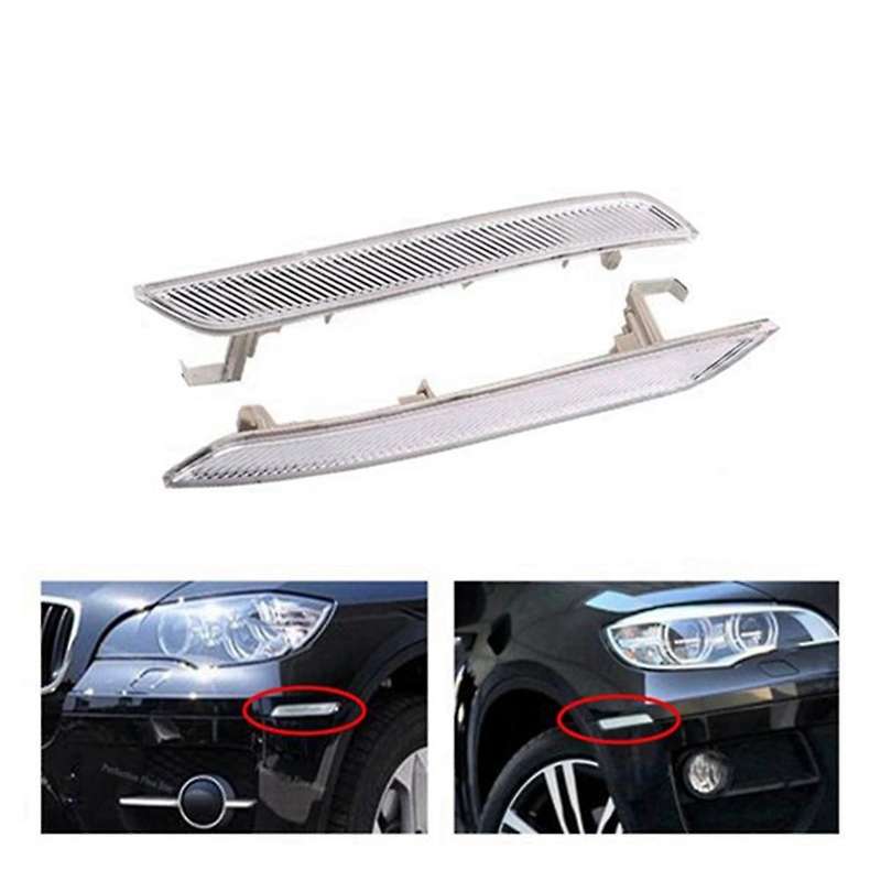 Left Right Pair Clear White Side Marker Reflector 63147187087 63147187088 for - X6 E71 E72 2008- 201
