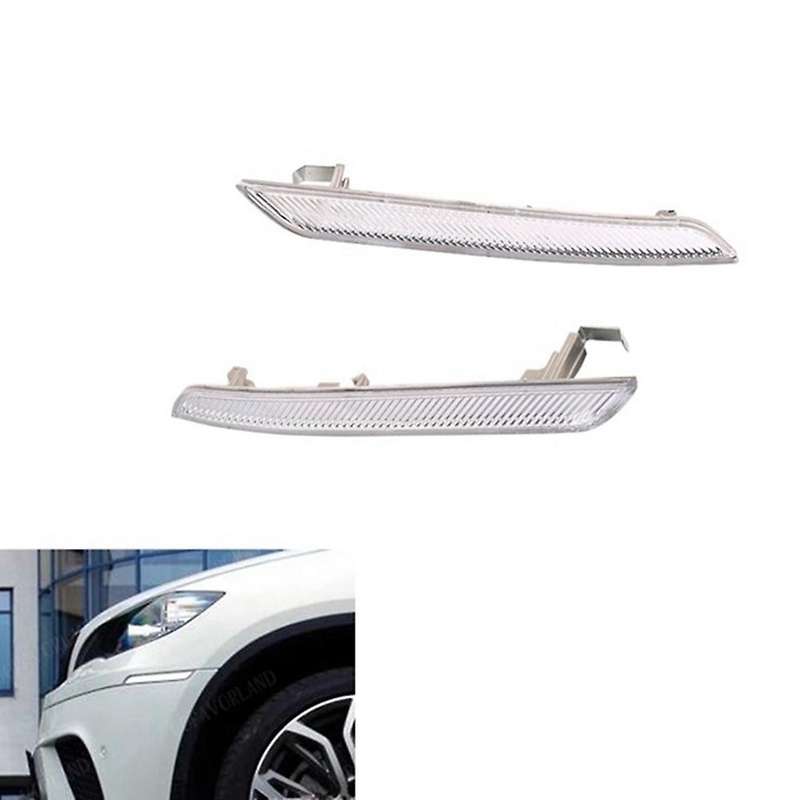 Left Right Pair Clear White Side Marker Reflector 63147187087 63147187088 for - X6 E71 E72 2008- 201