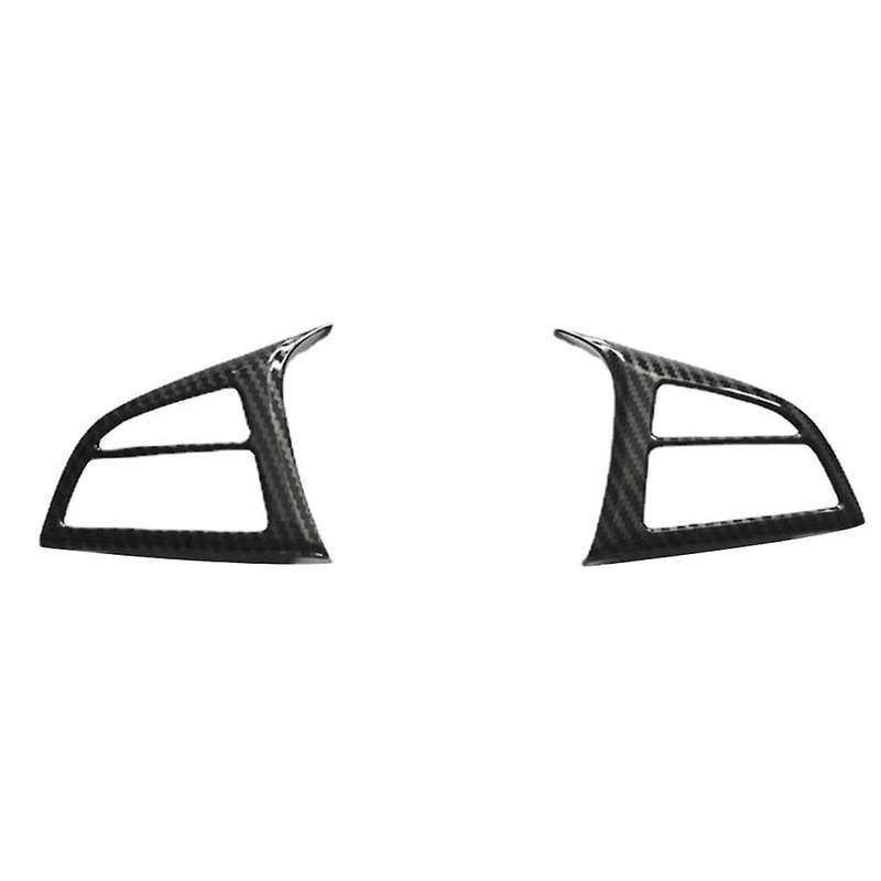 Left Right Steering Wheel Frame Decor Switch Button Cover Trim Decoration Carbon Fiber Look for TAN