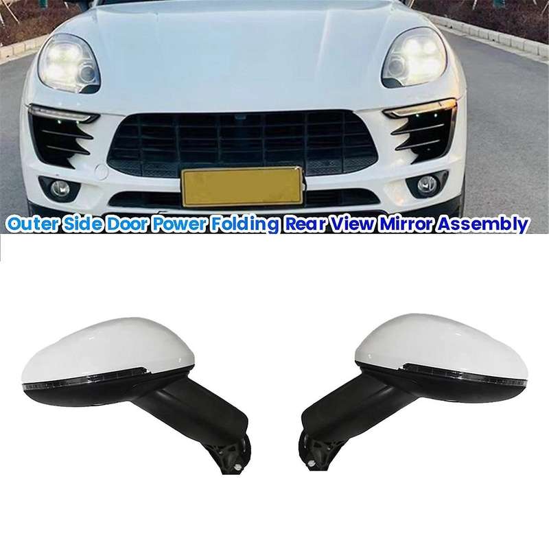 Left Side Door Electric Folding Rear View Mirror Assembly for 2015-2018 Outer Door Wing Mirror