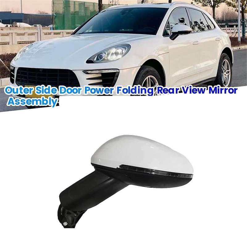 Left Side Door Electric Folding Rear View Mirror Assembly for 2015-2018 Outer Door Wing Mirror