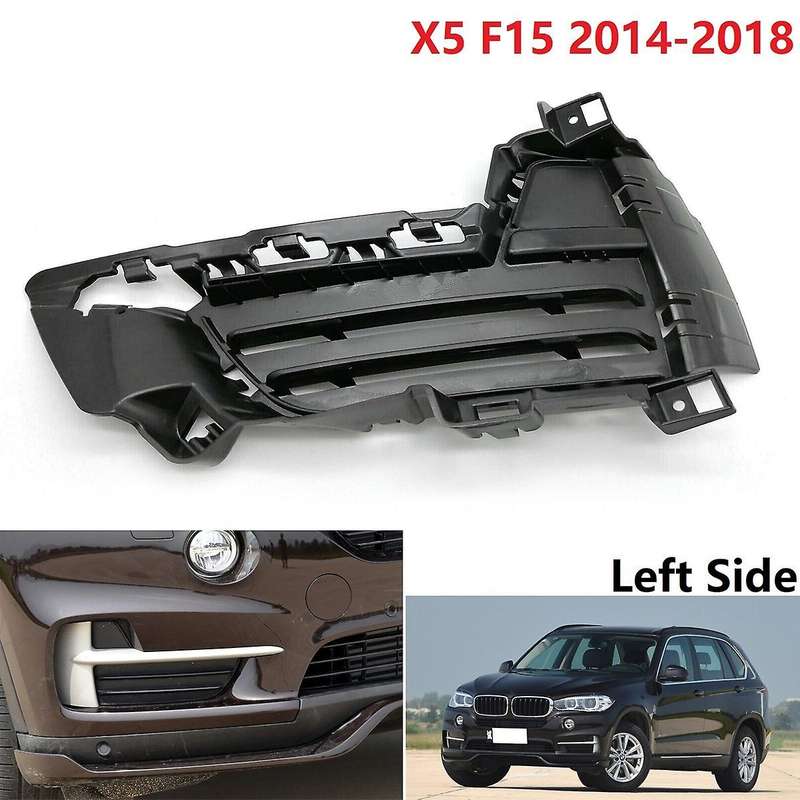 Left Side Front Bumper Grille Mesh Grill Cover Vent Black for X5 F15 2014-2018 51117307993