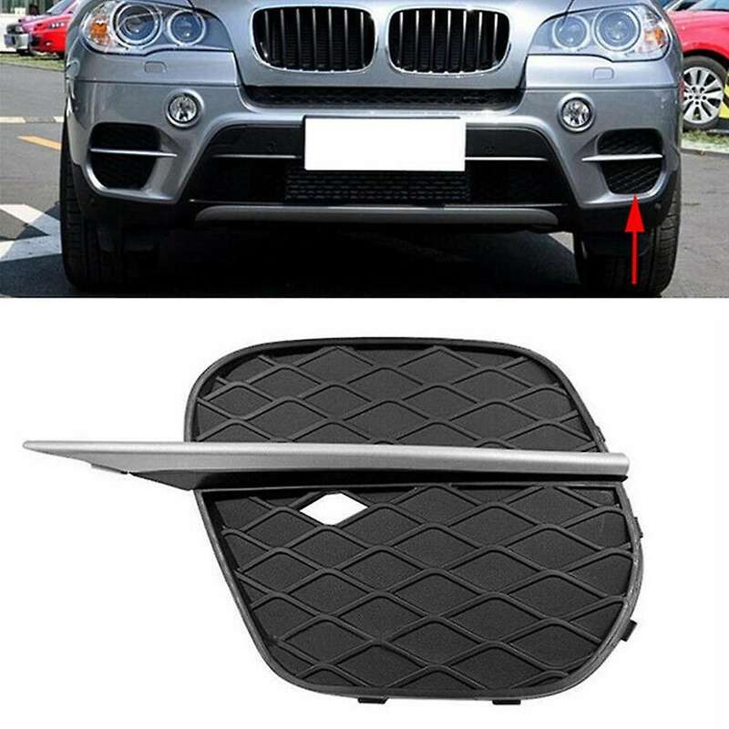 Left Side Front Bumper Grille Cover Chrome Trim Fit for - X5 E70 2011-2013 51117222859 51117222847