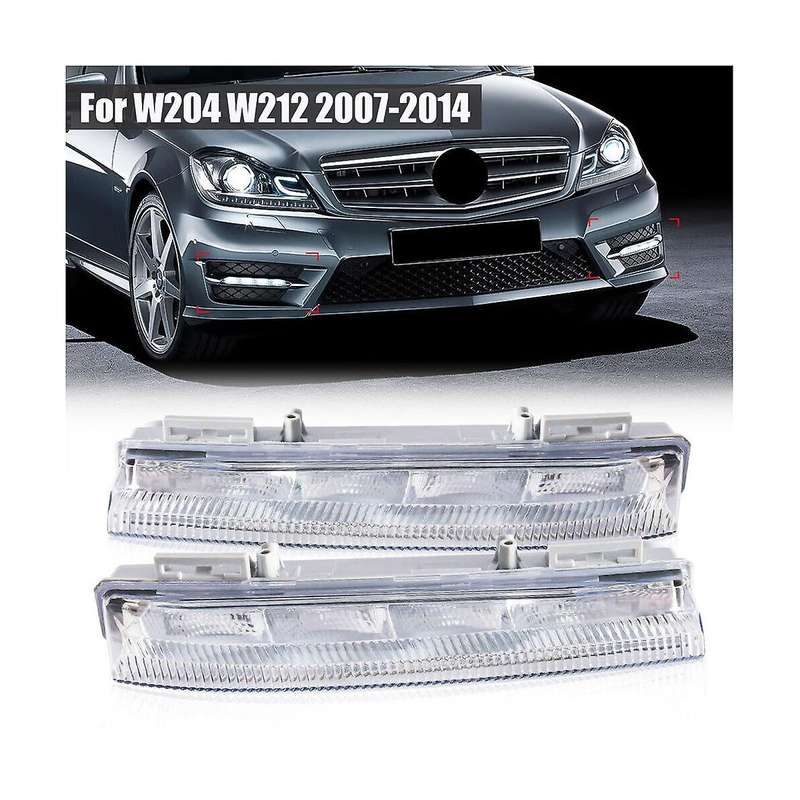 Left Side Front Drl Daytime Running Lights Fog Light Lamp for W204 W212 C250 C280 C350 E350 2007-20