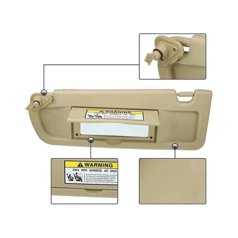 Left Side No Light Sun Visor Sunvisor Block Shade for 2006-2008 Beige 83280--01ZF