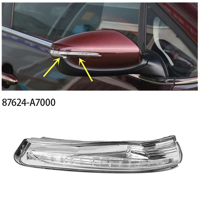 Left Side Mirror Turn Signal Light 87614-A7000 for Forte Cerato 2012-2018 Car Rearview Mirror Indica