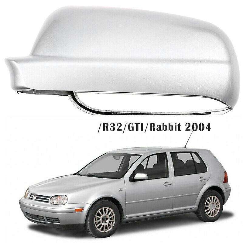 Left Side Rear View Mirror Cover Plastic Silver Weatherproof for Golf MK4 1999-2005 3B0857537B