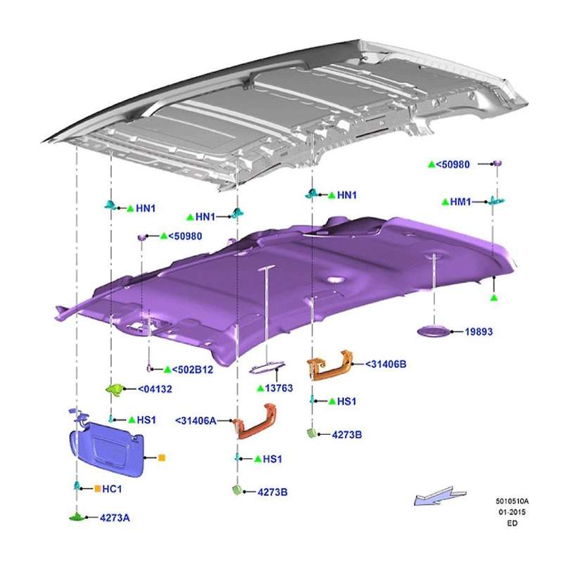 Left Side Sun Visor Makeup Mirror DS73-F04101 for Mondeo Edge Taurus 2013-2019 Sunshading Board DS73