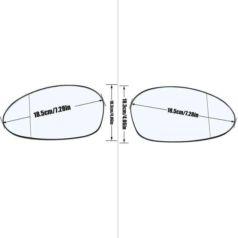 Left Side Wing Door Mirror Rearview Mirror Glass Heated 2-Pin for 1 3 Series E81 E87 E82 E88 E46 E90