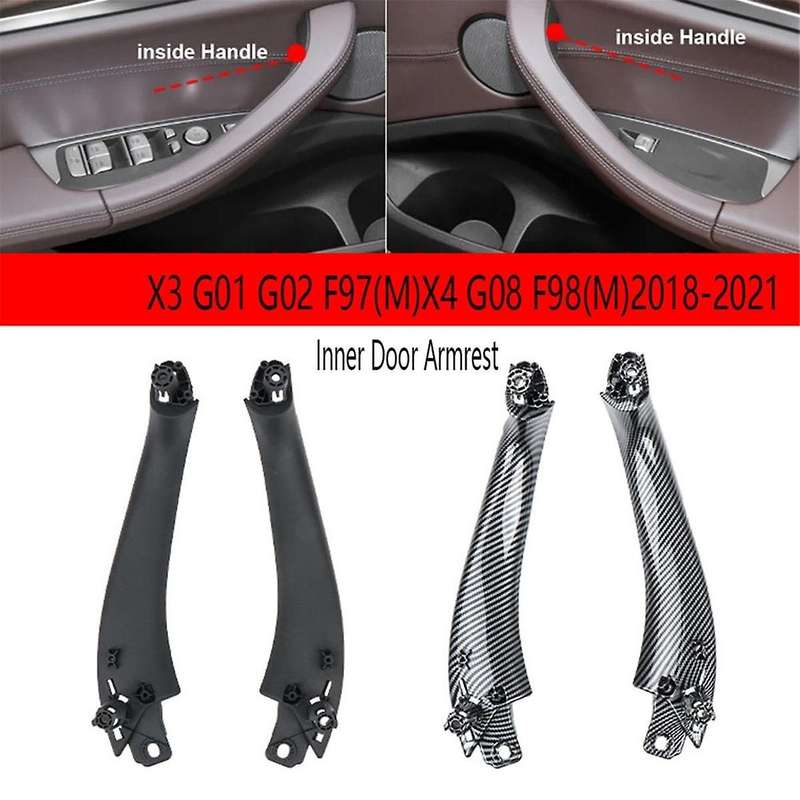 Left+right Car Door Armrest Handle Cover Inner Door Handle for X3 G01 G02 F97(m)x4 G08 F98(m)2018-2