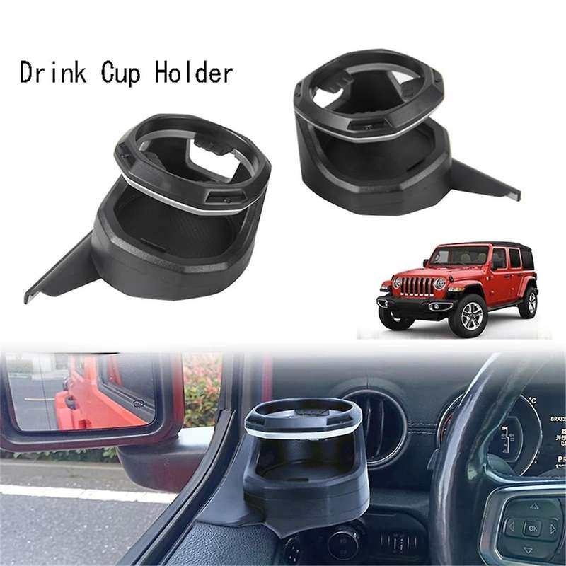 Left+Right Car Window Drink Cup Holder Container for JL 4 Door JT 2007-2017 Water Bottle Stand