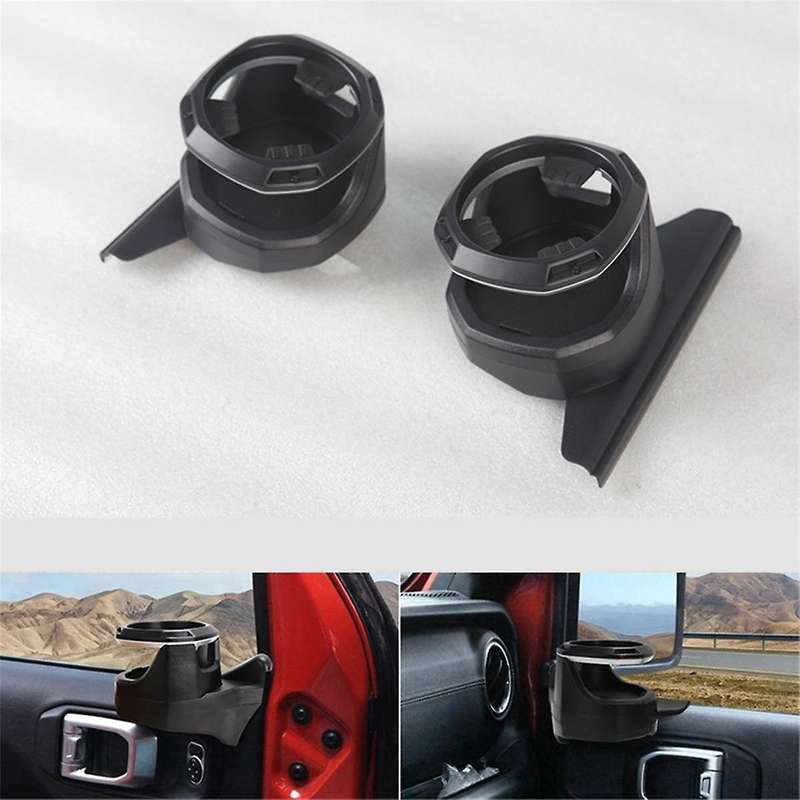 Left+Right Car Window Drink Cup Holder Container for JL 4 Door JT 2007-2017 Water Bottle Stand