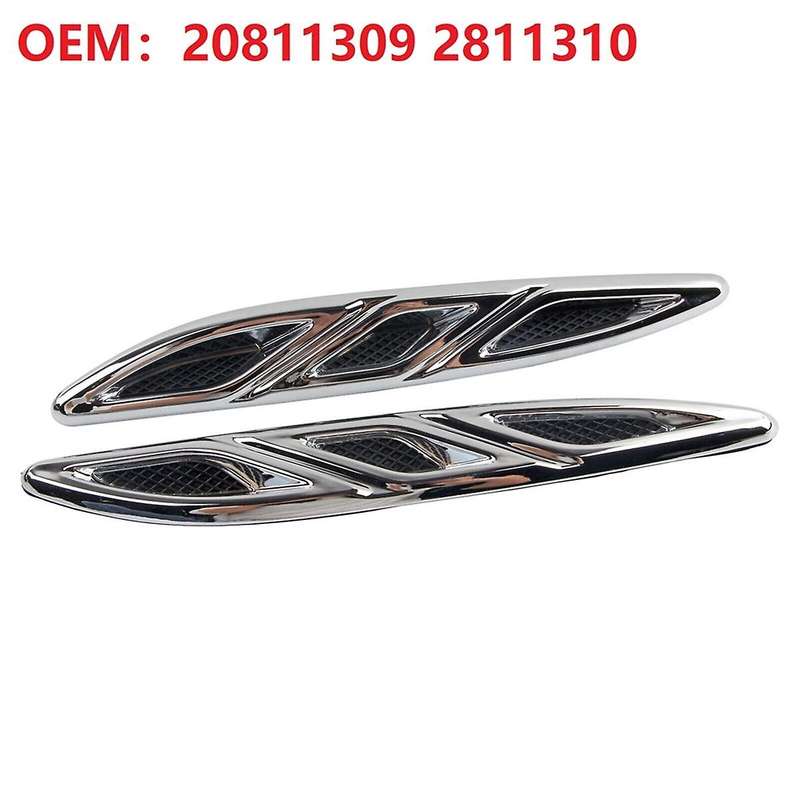 Left+Right Front Hood Engine Vent Grille Molding Trim 20811309 2811310 for Verano 2012-2016