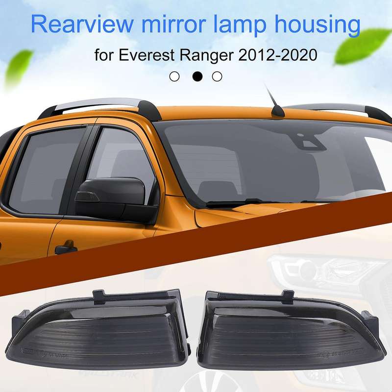 Left+right Rearview Mirror Light Cover Indicator Turn Signal Lamp Cover for Ford Everest Ranger 201