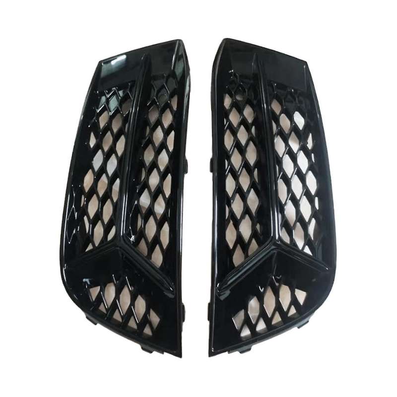 Left+right Side Front Mesh Honeycomb Lower Bumper Fog Light Grille Cover for A3 2017 2018 2019 2020