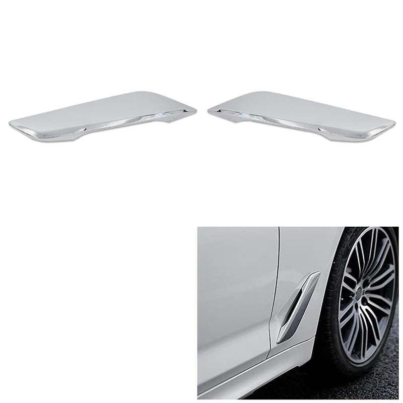 Left+Right Side Vent Air Outlet Chrome Strip Trim for 5 Series G30 G31 G38 2018-2022 51137349593 511