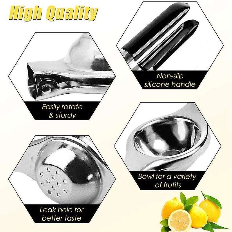 Lemon Squeezer - Stainless Steel Manual Juicer, with Silicone Handle