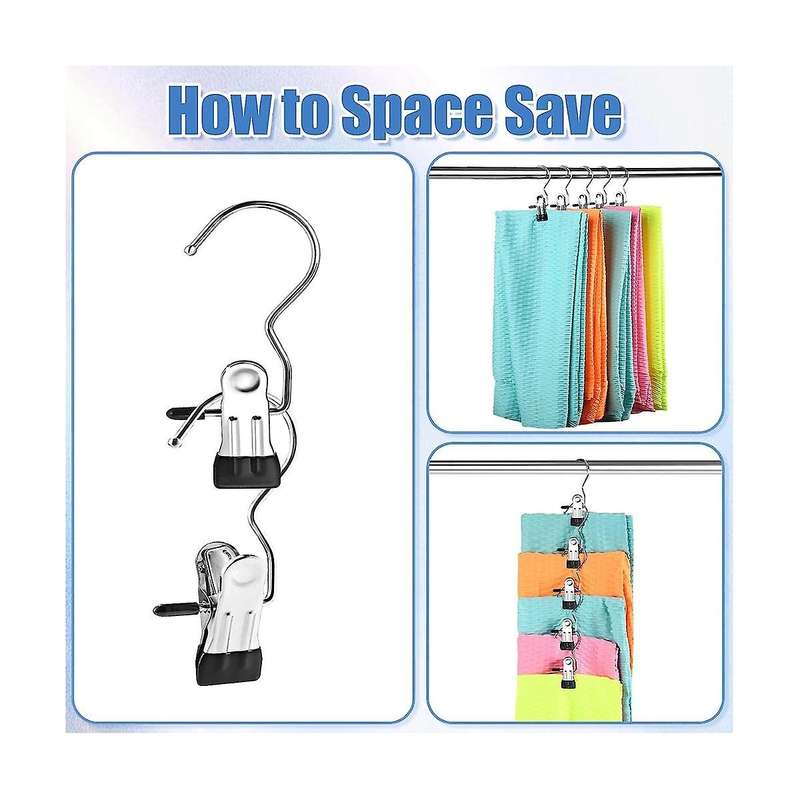 Legging Organizer for Closet,20 Pack Pants Hangers Space Saving,360 Rotating Hangers for Jeans/yog