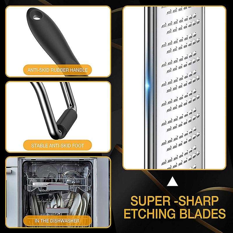 Lemon Zester & Cheese Grater - Stainless Steel - Kitchen Tool , Nutmeg, Chocolate, Vegetables, Frui
